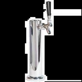 Micro Matic D4740 2-1/2 Inch Diameter Air Cooled Draft Beer Tower Countertop Polished Stainless Steel