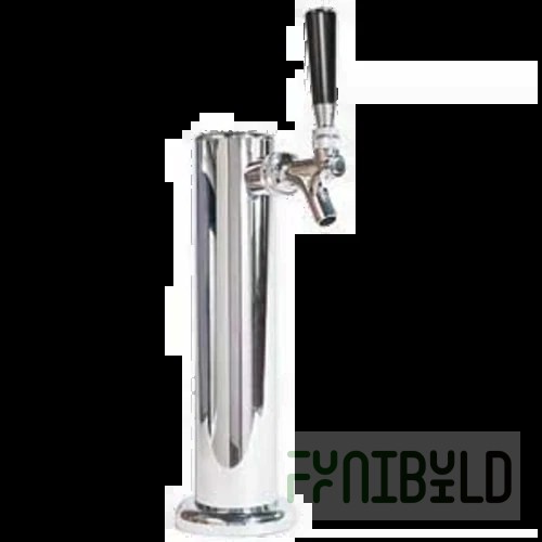 Micro Matic D4740 2-1/2 Inch Diameter Air Cooled Draft Beer Tower Countertop Polished Stainless Steel