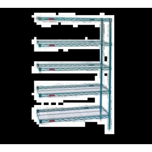 Eagle A5-74-2124VG 24 Inch Add-On Shelving Unit 5 Tiers Wire Epoxy Green