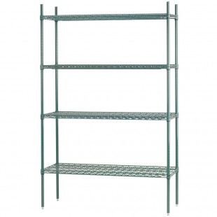 Eagle A5-74-2460VG 60 Inch 5-Tier Wire Add-On Shelving Unit with Green Epoxy Finish