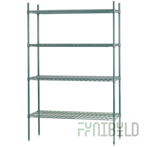 Eagle A5-74-2460VG 60 Inch 5-Tier Wire Add-On Shelving Unit with Green Epoxy Finish