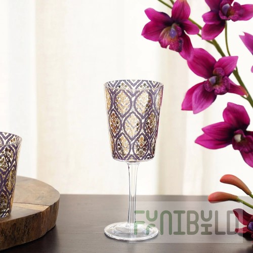 Wine glass 250ml, art.SR01715SC-2INPURPLE, 6 pcs. in pack.