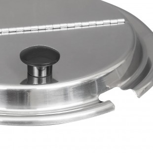 Vollrath 47488 Quarts Vegetable Inset Cover With Hinge and Black Phenolic Knob