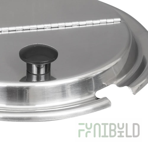 Vollrath 47488 Quarts Vegetable Inset Cover With Hinge and Black Phenolic Knob