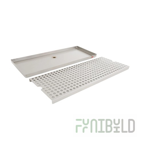 Micro Matic DP-820DSSPVD-36 36 Inch Drip Tray Trough Stainless Steel with Brass Screen