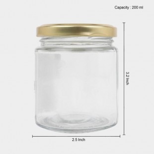 Jar 200 ml, D=140mm, with seal, bottom D=129mm, h=24mm