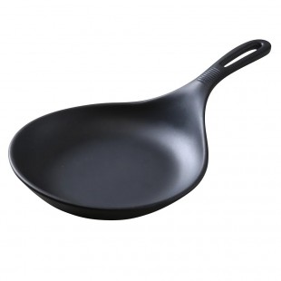 Yanco BP-7009 14-1/2 Inch Asian Style Pan with Handle Melamine Black