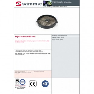 Sammic FMC-10D (1010363) Dicing Grid 3/8