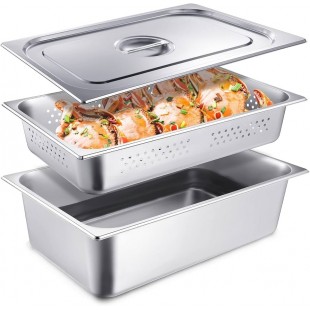 AllPoints 78374 12 Inch Full Size Perforated Steam Pan 4 Inch Deep