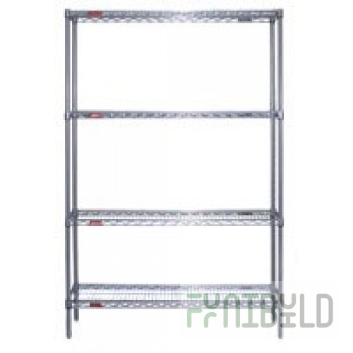 Eagle A4-63-1824V 24 Inch Add-On Shelving Unit 4 Tier Wire Epoxy Gray Finish