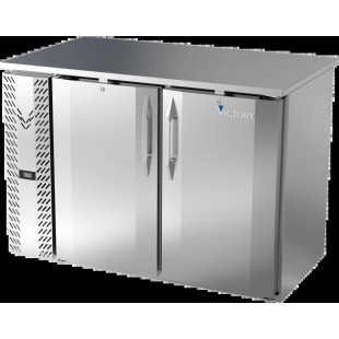 Victory VBBN48HC-F-PT-B Pass-Thru Back Bar Refrigerator Food Rated Two-section