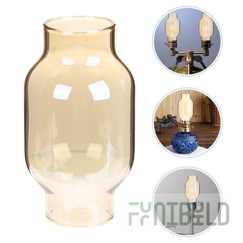 Heat-resistant lampshade with rubber, glass, frame (China) (for PR)