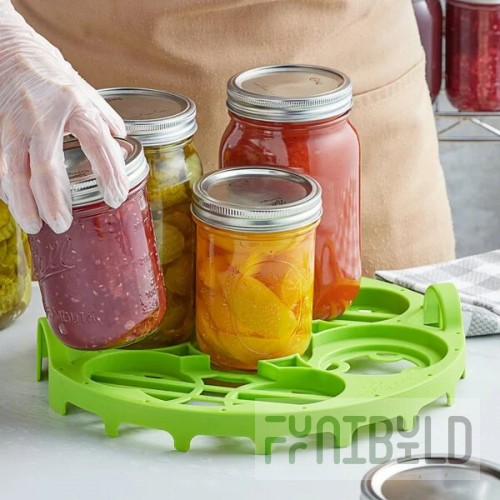 Fox Run Green Nylon Dual Canning Rack for Quart or Pint Sized Canning Jars