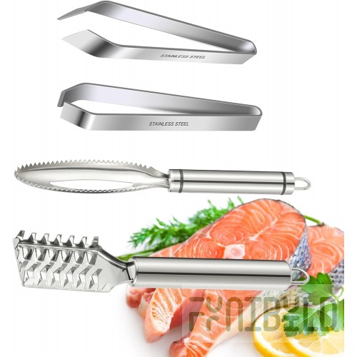 JB Prince UA231 4.4 Inch Comfort Fishbone Tweezers Stainless Steel