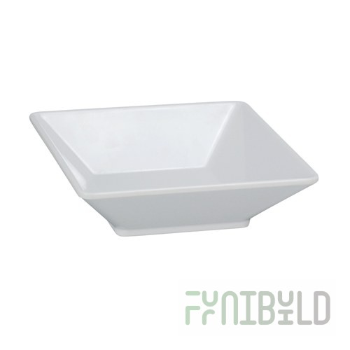 Yanco MD-306 26 Oz Melamine Round Slanted Serving Bowl White Dishwasher Safe