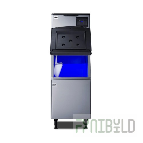 Summit BIM352KBIN Air-cooled Ice Maker with Bin Clear Cube 350 Lb/Day