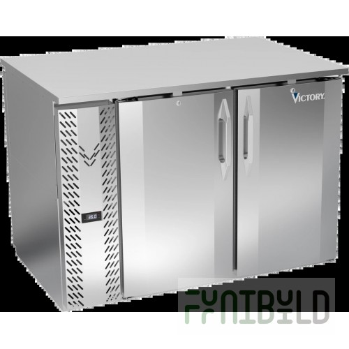 Victory VBB48HC-GS-PT-B Pass-Thru Back Bar Refrigerator Two-section 48