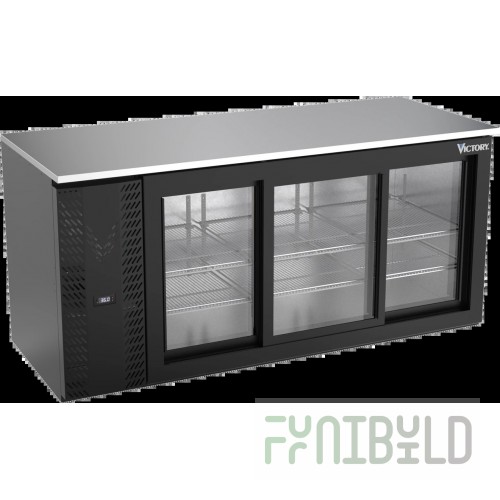 Victory VBB72HC-GS-B Back Bar Refrigerator Three-section 72