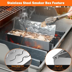 Wood Stone 000-313 3 Inch Oven Smoker Box with Stainless Steel Construction