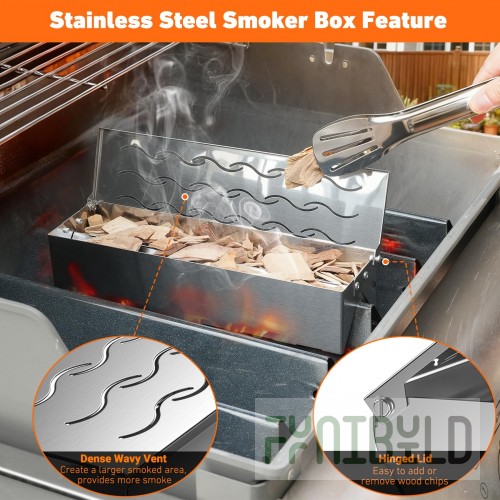 Wood Stone 000-313 3 Inch Oven Smoker Box with Stainless Steel Construction