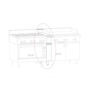 Vulcan VWT06B_NAT 6 Inch Work Top With Spreader Base No Storage Stainless Steel