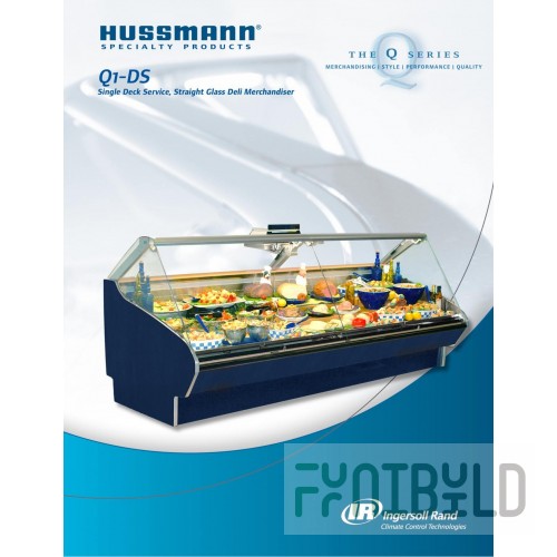 Hussmann Q1-DS-5 60 Inch Refrigerated Deli Display Case Modular Coil Stainless Steel