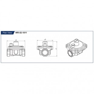 GSW USA WR-52-1032 1 Inch Pressure Regulator Gas 4 Inch Stem Stainless Steel