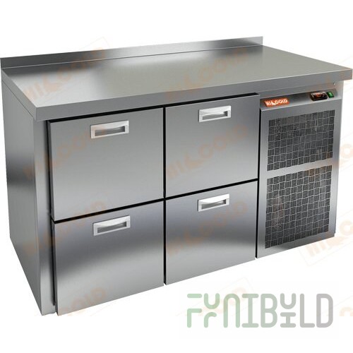 Cooled table HICOLD GN 2 BR2 TN (900x700x850 in, 0.15 kW, 220 V)