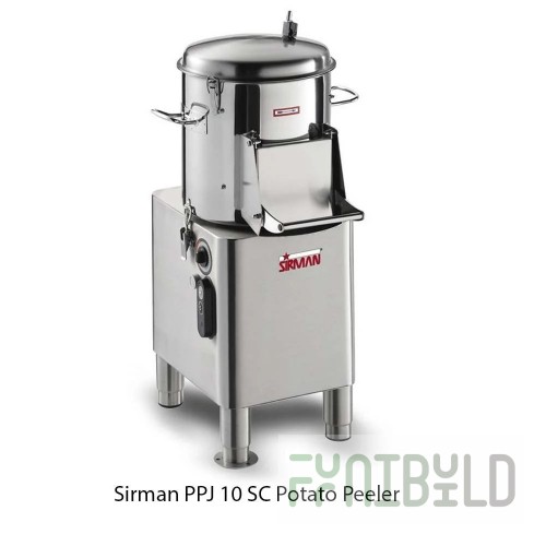 Potato peeler Sirman PPJ 10 SC 3F (on stand, 470x544x910mm, 380V, 0.735kW 170 kg/h)