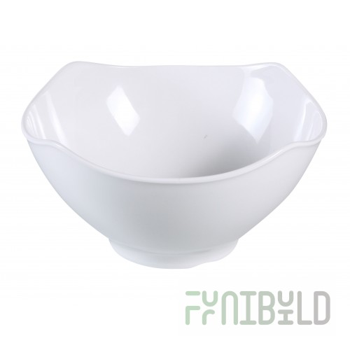 Yanco CAT-3613 5-1/2 Quart Bowl Square Dishwasher Safe Melamine White