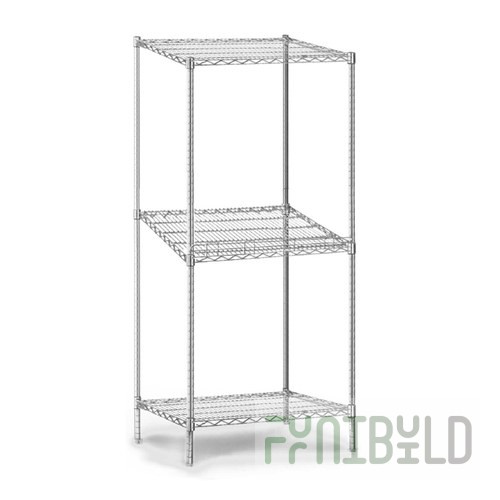 Eagle 2B2148C 48 Inch Bag-N-Box System Modular with Wire Shelves Chrome