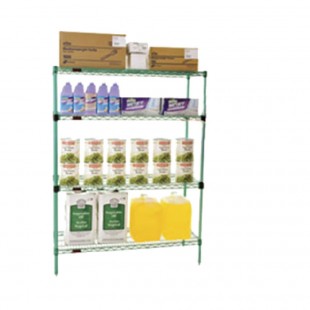 Eagle A5-74-1848S 48 Inch Add-On Shelving Unit 5-tier Wire Stainless Steel with Hooks