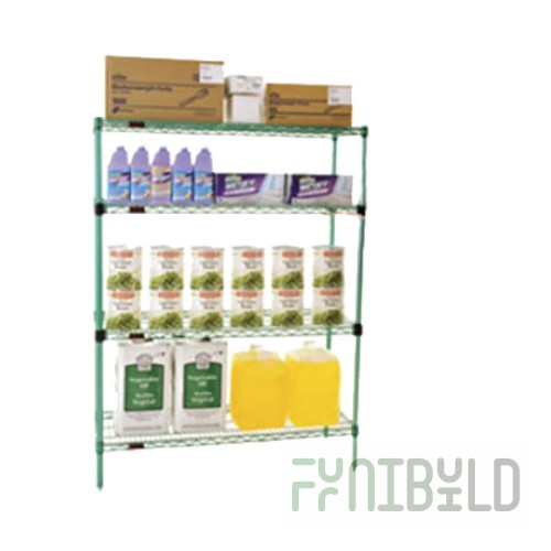 Eagle A5-74-1848S 48 Inch Add-On Shelving Unit 5-tier Wire Stainless Steel with Hooks