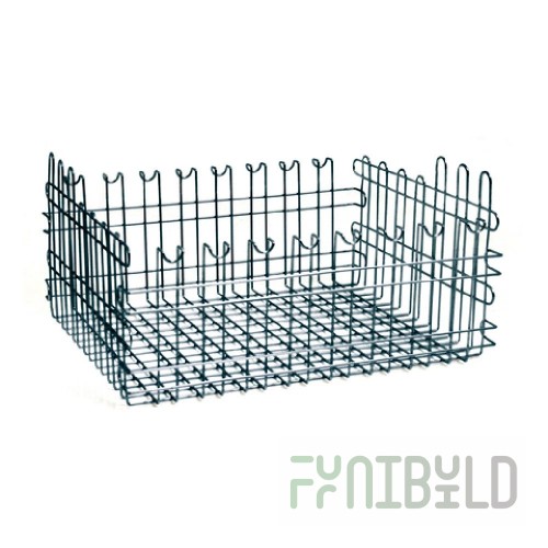 Eagle QPB2416E-9 16 Inch QuadPLUS Wire Basket with EAGLEgard Hybrid Epoxy Storage