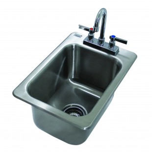 Advance Tabco DI-1-10SP 12 Inch Drop-In Sink 10 Inch Deep Bowl with Faucet