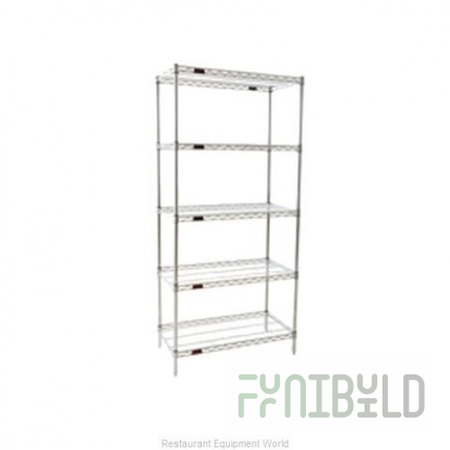 Eagle A5-86-1830C 30 Inch Add-On Shelving Unit 5-tier Chrome Finish Wire