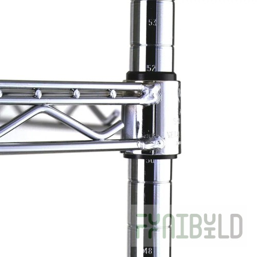 Eagle A5-86-1848Z 48 Inch 5-Tier Wire Shelving Unit with Zinc Finish