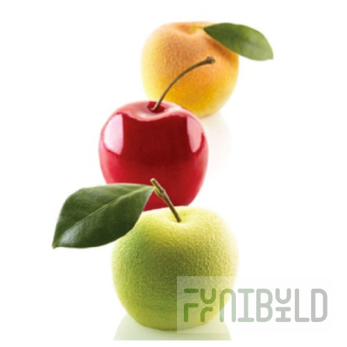 JB Prince MA136 4.5 Inch Apple Cherry Peach Silicone Mold with Support