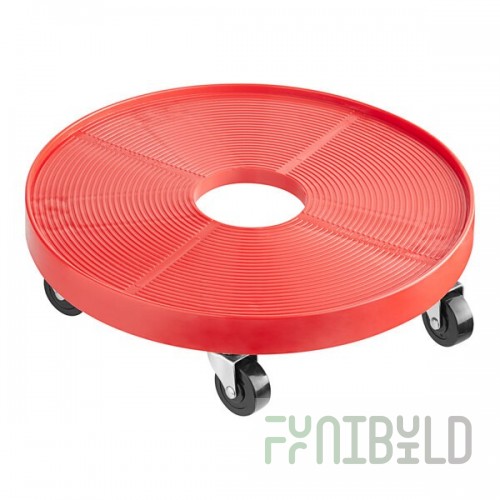 Micro Matic KD300 16-1/4 Inch Diameter Dolly Keg Red ABS Plastic with 5 Casters