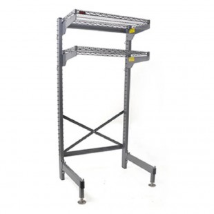 Eagle FCM1448V 48 Inch 2-Tier Cantilevered Shelving Unit with Gray Epoxy Finish