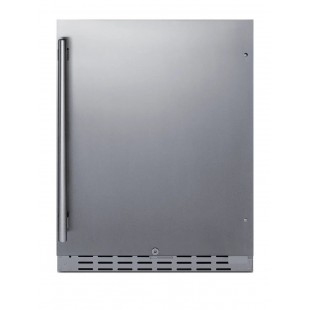 Summit AL55OSCSS 24 Inch Outdoor All-Refrigerator 4.2 cu.ft. Stainless Steel with Lock