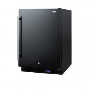 Summit SCFF53BXSSHV 23.63 Inch All-Freezer 4.7 cu ft Built-in Stainless Steel Black Cabinet