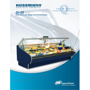 Hussmann Q1-DS-6 72 Inch Refrigerated Deli Case Flat Lift-Up Glass Stainless Steel