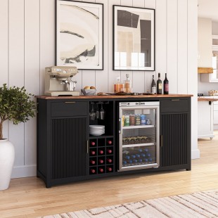 Forbes Industries F30-5141-6 72-1/2 Inch Buffet Station Scratch Resistant HD HPL Countertop with Rustic Metal Mesh Panels Forbes Industries F30-5141-6 72-1/2 Inch Buffet Station Scratch Resistant HD HPL Countertop with Rustic Metal Mesh Panels