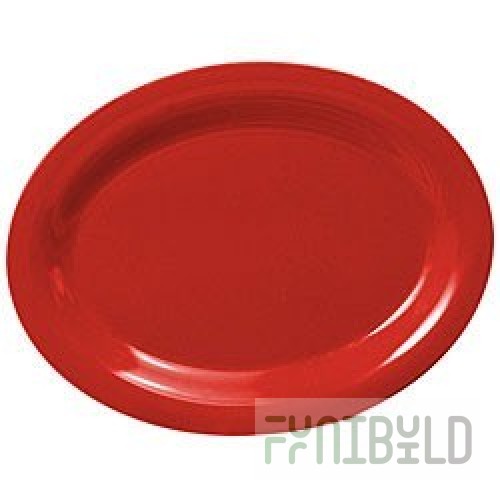 Thunder Group CR213PR 13-1/2 Inch Platter Break-resistant Red Melamine