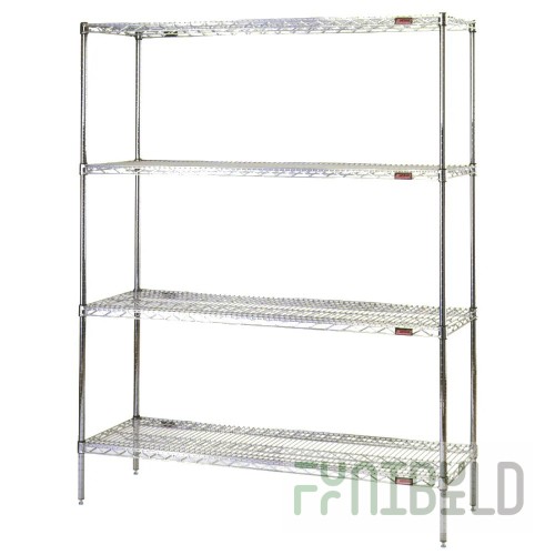 Eagle A4-74-2448C 48 Inch Add-On Shelving Unit 4 Tier Wire Chrome Finish