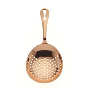 Mercer Culinary M37028CP 6-1/2 Inch Julep Strainer with Welded Handle Copper Finish