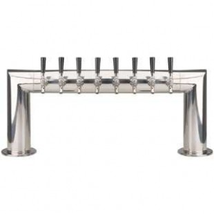 Micro Matic PT4A-8PVD 35 Inch Pass-Thru Draft Beer Tower Air-Cooled Brass