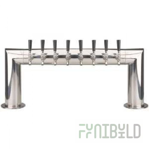 Micro Matic PT4A-8PVD 35 Inch Pass-Thru Draft Beer Tower Air-Cooled Brass