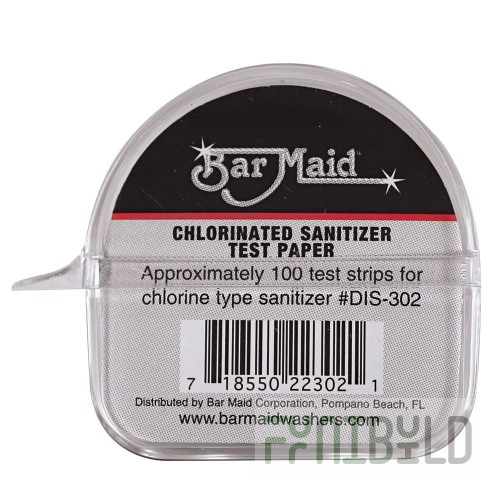 Bar Maid DIS-302 100 Chlorinated Test Strips Dispenser for Sanitation
